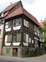 Eppingen, ehem. Ratsschänke, 
Ansicht von Südosten / Ehemalige Ratsschänke in 75031 Eppingen