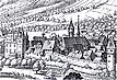 Mathäus Merian, Stadtansicht von Weinheim, (Ausschnitt), Kupferstich Topografia Germaniae 1645 / Schloss Weinheim, Kellergeschoss in 69469 Weinheim Mathäus Merian, Stadtansicht von Weinheim, (Ausschnitt), Kupferstich Topografia Germaniae 1645 / Schloss Weinheim, Kellergeschoss in 69469 Weinheim