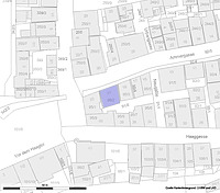 Lageplan (Vorlage: LV-BW und LAD) / Wohnhaus in 72070 Tübingen
