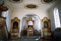 St. Stephan. Vor der Restaurierung. / Katholische Kirche St. Stephan in 72539 Pfronstetten, Tigerfeld