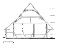 Metzingen, Gustav-Werner-Straße 21, Querschnitt C-C / Eindach-Bauernhaus in 72555 Metzingen