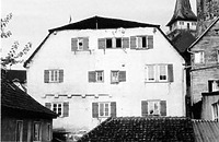 Ansicht nach dem Brand mit prov. Dach / Seelhaus, Spital in 74613 Öhringen