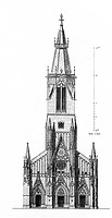 Aufriss der Turmfassade (nach Egle/Fiechter, Baustil- und Formenlehre, Bd. 3, S. 69) / Marienkirche (ev. Stadtkirche St. Maria), Turmhelm in 72764 Reutlingen Aufriss der Turmfassade (nach Egle/Fiechter, Baustil- und Formenlehre, Bd. 3, S. 69) / Marienkirche (ev. Stadtkirche St. Maria), Turmhelm in 72764 Reutlingen