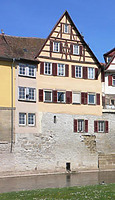 Seite zum Kocher, 2007. Foto: Dietmar Hencke (StadtA SHA Server Häuserlexikon) / Fachwerkhaus in 74523 Schwäbisch Hall