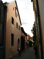 Giebelansicht mit Blickrichtung Norden / Gigersbädle, Rückgebäude zu Haus zur Krone in 78462 Konstanz (2008 - Schoenenberg)