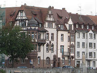 Rheinsteig 9 (linker Teil) und 11 (rechter Teil) von Nordwesten
 / Wohnhaus in 78462 Konstanz (2008 - Schoenenberg)