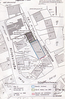 Lageplan, 1962 / Bereich der ehemaligen Scheune in 74523 Hessental Lageplan, 1962 / Bereich der ehemaligen Scheune in 74523 Hessental