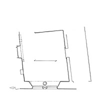 Systemskizze Grundriss Erdgeschoss, Ausschnitt Laden / Wohnhaus in 79219 Staufen, Staufen im Breisgau (Burghard Lohrum)