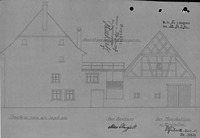 Skizze von 1937 / Wohn- und Geschäftshaus in 79219 Staufen, Staufen im Breisgau (21.09.1937 - Stadtarchiv Staufen)