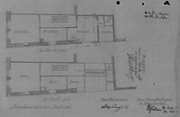 Grundriss 1. Obergeschoss, Zustand und Neuplanung von 1937 / Wohn- und Geschäftshaus in 79219 Staufen, Staufen im Breisgau (21.09.1937 - Stadtarchiv Staufen)