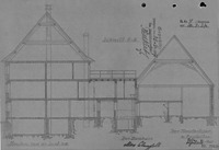 Querschnitt von 1937 / Wohn- und Geschäftshaus in 79219 Staufen, Staufen im Breisgau (21.09.1937 - Stadtarchiv Staufen)