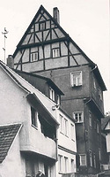 Ansicht von Nordosten, 1977 (Foto: StadtA SHA FS 02790b) / Wohnhaus, sog. Pfaff-Judas-Haus in 74532 Schwäbisch Hall