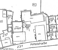 ehem. landwirtschaftliche Hofanlage, Lageplan,
Urheber: Säubert, Bernd F. (Architekturbüro Bernd F. Säubert) / ehem. landwirtschaftliche Hofanlage in 76703 Kraichtal-Menzingen ehem. landwirtschaftliche Hofanlage, Lageplan,
Urheber: Säubert, Bernd F. (Architekturbüro Bernd F. Säubert) / ehem. landwirtschaftliche Hofanlage in 76703 Kraichtal-Menzingen