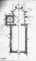 St. Barbarakapelle, Grundriss von 1902,
Urheber: Regierungspräsidium Karlsruhe, RPK, Ref. 26 / Ruine der St. Barbarakapelle in 76307 Karlsbad-Langensteinbach St. Barbarakapelle, Grundriss von 1902,
Urheber: Regierungspräsidium Karlsruhe, RPK, Ref. 26 / Ruine der St. Barbarakapelle in 76307 Karlsbad-Langensteinbach