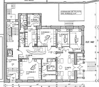 ehem. Wohnhaus, Arztpraxen, Grundriss, EG,
Urheber: Barthel, Wolfgang (Freier Architekt) / ehem. Wohnhaus in 69115 Heidelberg-Weststadt ehem. Wohnhaus, Arztpraxen, Grundriss, EG,
Urheber: Barthel, Wolfgang (Freier Architekt) / ehem. Wohnhaus in 69115 Heidelberg-Weststadt