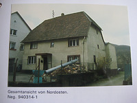 Foto: Dr. Hans-Hermann Reck, Büro für bauhistorische Gutachten (aus der Dokumentation abfotografiert) 7/1994 / Fachwerkhaus in 74821 Mosbach, Neckarelz Foto: Dr. Hans-Hermann Reck, Büro für bauhistorische Gutachten (aus der Dokumentation abfotografiert) 7/1994 / Fachwerkhaus in 74821 Mosbach, Neckarelz