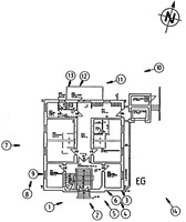 Bestandsplan, Erdgeschoss, 
Urheber: Heidelberg, Vermögen und Bau Baden-Württemberg, Universitätsbauamt Heidelberg (Abteilung) / Isoliergebäude der Neuen Medizinischen Klinik, Geb.-Nr. 4200 in 69115 Heidelberg-Bergheim