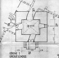 Hexenturm, Ebene I, EG,
Urheber: Rehm, Gerhard (Freier Architekt) / Hexenturm in 69117 Heidelberg-Altstadt