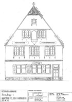 Gasthaus „Zum Sepp’l“, Nordansicht von 1998, 
Urheber: Maier, Hansjörg +Partner (Freier Architekt) / Gasthaus „Zum Sepp’l“ in 69117 Heidelberg-Altstadt