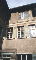 Wohnhaus, Innenhof, Fassade, Ausschnitt, 
Urheber: Maier, Hansjörg +Partner (Freier Architekt) / Wohnhaus in 69117 Heidelberg-Altstadt