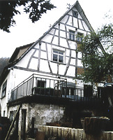 Doppelhaus, Ansicht von Osten, 
Urheber:: Reck, Hans-Hermann (Büro für Bauhistorische Gutachten) / Doppelwohnhaus (abgegangen) in  6941 Eberbach-Igelsbach  