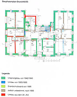 Pfarrzentrum, ehem. Rat- und Schulhaus, Bauphasenplan, Grundriss, EG
Quelle: Barbara und Robert Crowell (Diplomingenieure Freie Architekten) / Pfarrzentrum, ehem. Rat- und Schulhaus in 68789 St. Leon-Rot Pfarrzentrum, ehem. Rat- und Schulhaus, Bauphasenplan, Grundriss, EG
Quelle: Barbara und Robert Crowell (Diplomingenieure Freie Architekten) / Pfarrzentrum, ehem. Rat- und Schulhaus in 68789 St. Leon-Rot