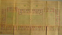 Erdgeschoss-Grundriss mit Darstellung der Außenanlagen von Eugen Steigleder (1918) / Siedlung Rotenbergstraße in 70190 Stuttgart, Stuttgart-Ost (15.07.2010)
