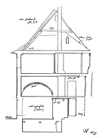 Systemskizze Querschnitt / Wohn- und Geschäftshaus in 79219 Staufen, Staufen im Breisgau (01.10.1999 - Burghard Lohrum)