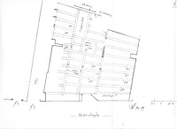 Befundplan, EG, Grundriss, Handaufmaß / Wohnhaus, Färberstraße 5 in 78050 Villingen (01.05.1999 - Lohrum)