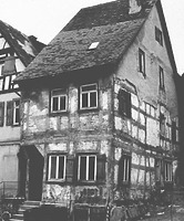 Zustand 1987 / Wohnhaus in 74523 Schwäbisch Hall (01.01.1987 - Albrecht Bedal (StadtA SHA Sever Häuserlexikon))