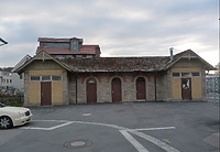 Ansicht gegen Osten (2012) / Nebengebäude 2 (Bahnhof 5) in 97980 Bad Mergentheim (02.04.2012 - haas + haas/Niederstetten)