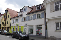 Ansicht der nördlichen Traufseite der Doppelhaushälfte Karpfengasse 5 und 7 / Fachwerkhaus in 88400 Biberach, Biberach an der Riß (24.06.2018 - Christin Aghegian-Rampf)