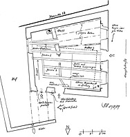 Systemskizze Grundriss EG / Wohnhaus in 79219 Staufen, Staufen im Breisgau (21.08.1984 - Burghard Lohrum)