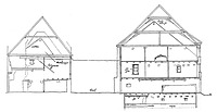 Systemskizze Querschnitt Hauptstraße 46 / Wohn- und Geschäftshaus in 79219 Staufen, Staufen im Breisgau (15.04.1996 - Lohrum)