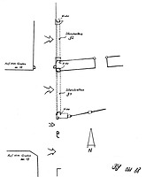 Systemskizze Grundriss der rückwärtige Toranlage (Ausschnitt) / Wohn- und Geschäftshaus in 79219 Staufen, Staufen im Breisgau (Burghard Lohrum)