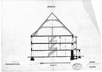 Querschnitt (1900) / Wohn- und Geschäftshaus in 79219 Staufen, Staufen im Breisgau (01.03.1900 - Stadtarchiv Staufen )