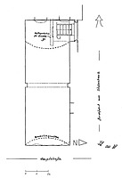 Systemskizze Grundriss Keller / Wohn- und Geschäftshaus in 79219 Staufen, Staufen im Breisgau (01.10.1988 - Burghard Lohrum)