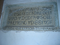 Inschriftentafel von 1592 / Ehem. Stiftskelter in 71737 Kirchberg an der Murr Inschriftentafel von 1592 / Ehem. Stiftskelter in 71737 Kirchberg an der Murr