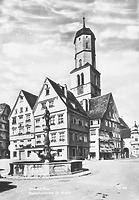 Ostseite Marktplatz, Ansicht gegen NO (Marktplatz 5 re.) / Wohnhaus in 88400 Biberach, Biberach an der Riß (Bildindex Foto Marburg: LAD BW/Tübingen)