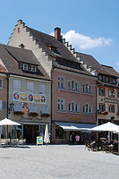 Herrenstraße 1 mit Staffelgiebel, Ansicht Ost / Sog. Haus Rose in 88239 Wangen im Allgäu (28.06.2010 - A. Kuch)